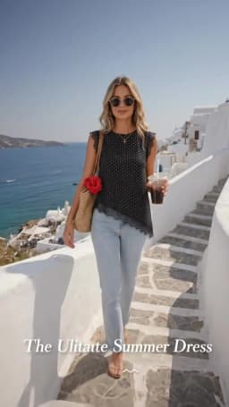 Women's Polka Dot Sleeveless Blouse Eyelash Lace Trim Irregular Diagonal Hem Loose Casual Tank Top Daily Vacation Shirts