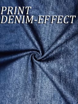 Ladies High-Waist Faux Denim Slim Fit Pants Denim Print Elastic Waist Tummy Control Butt Lifting Casual Trousers