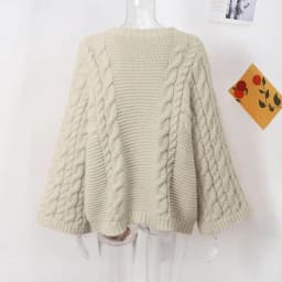 Deeptown Vintage Knitted Sweater Women Elegant Casual Oversize Pullover Long Sleeve Autumn Winter Solid Lady Twist Sweater Loose