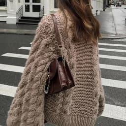 Deeptown Vintage Knitted Sweater Women Elegant Casual Oversize Pullover Long Sleeve Autumn Winter Solid Lady Twist Sweater Loose