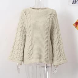Deeptown Vintage Knitted Sweater Women Elegant Casual Oversize Pullover Long Sleeve Autumn Winter Solid Lady Twist Sweater Loose