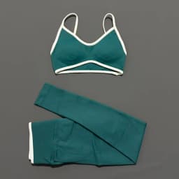 HISTELLO 2 Piece Yoga Fitness Set Women's Seamless Ignite Sculpt Scrunch Leggings Strappy Halter Bra Gym Sports Fitness Outfit