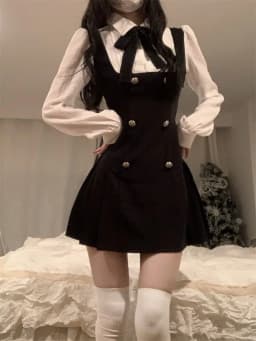 CGC Preppy Style Fake Two Piece Womens Short Dresses Casual Bow Tie Japanese JK Lolita Dress Female 2025 Summer Party Dresses