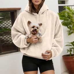 Unisex Pet Carrier Hoodie Cat Dog Bag Long Sleeve Sweatshirt Multiple Colors Plush Daily Wear Fashion Accessory