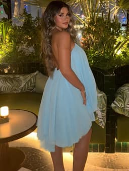 Weird Puss Halter Loose Dress Women Y2K Summer Sleeveless Backless Tiered Lrregular Hem Beach Vacation Sexy Trend Party Bodycon