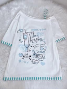 Japanese Harajuku Sweet Graphic T Shirts Women Cat Print Summer Off Shoulder Top Short-sleeve Oversize Tees Loose Casual T Shirt
