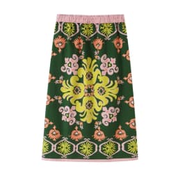 Women's Printed Skirts Set Autumn V-neck Lace-up Long Sleeve Loose Top Mid-waist Elastic Waist Skirt Fashion Casual 2 Piece Set
