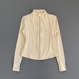 Women Slim Fit Stand Collar Zip Up Yoga Jacket Thumb Hole Long Sleeve Running Fitness Sports Outer Coat