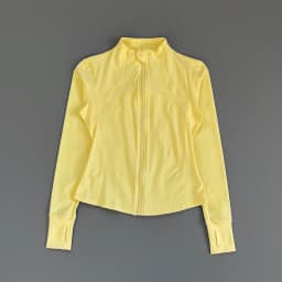 Women Slim Fit Stand Collar Zip Up Yoga Jacket Thumb Hole Long Sleeve Running Fitness Sports Outer Coat