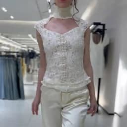 Vintage Trendy Lace Top Off‑white Stylish Casual Office Women Blouse Summer Leisure Cute Sweet Date Street Female Outfit