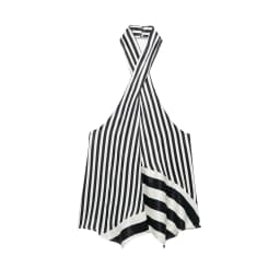 KONDALA Fashion 2026 Fall Striped Patchwork Women Blue Suit Neck-mounted Vest+ Modern Straight Pants Night Party Streetwear Set