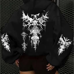 American Gothic Women's Hoodie for Autumn and Winter, New Casual and Fashionable, Suitable for Both Men and Women's Street Wear