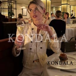 KONDALA Women Vintage Chic Lace Jacket 2026 Summer Early Fall Trendy Elegant Dating Dinner Jacket Rope Buttons Trim Slim Jacket