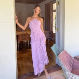 Gown Neck Strap Irregular Long Dress For Women Ruffle Sleeveless High Waist Backless Dresses 2025 New Summer Elegant Party Y2k