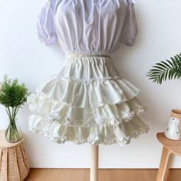 Women Mini Skirts Tiered Ruffles Lolita Built-in Shorts Kawaii Sukapan Skort Gothic Punk Coquette Y2K E-girl Black Lace Gown