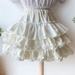 Women Mini Skirts Tiered Ruffles Lolita Built-in Shorts Kawaii Sukapan Skort Gothic Punk Coquette Y2K E-girl Black Lace Gown