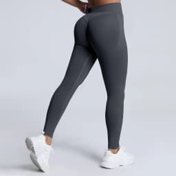 HISTELLO Impact Leggings Seamless Women Yoga Clothing Ribbed Waist Scrunch Butt Tights High Elastic Fitness Workout Gym Pnats