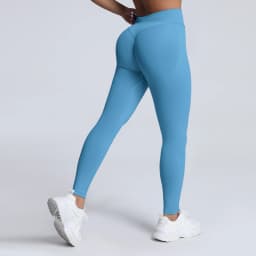 HISTELLO Impact Leggings Seamless Women Yoga Clothing Ribbed Waist Scrunch Butt Tights High Elastic Fitness Workout Gym Pnats