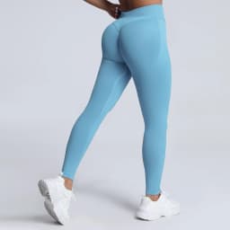HISTELLO Impact Leggings Seamless Women Yoga Clothing Ribbed Waist Scrunch Butt Tights High Elastic Fitness Workout Gym Pnats