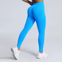 HISTELLO Impact Leggings Seamless Women Yoga Clothing Ribbed Waist Scrunch Butt Tights High Elastic Fitness Workout Gym Pnats