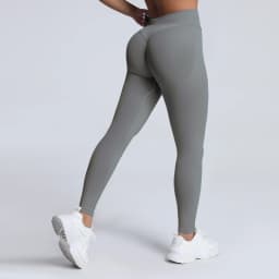 HISTELLO Impact Leggings Seamless Women Yoga Clothing Ribbed Waist Scrunch Butt Tights High Elastic Fitness Workout Gym Pnats