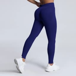 HISTELLO Impact Leggings Seamless Women Yoga Clothing Ribbed Waist Scrunch Butt Tights High Elastic Fitness Workout Gym Pnats