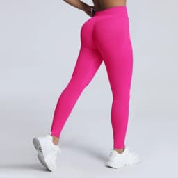HISTELLO Impact Leggings Seamless Women Yoga Clothing Ribbed Waist Scrunch Butt Tights High Elastic Fitness Workout Gym Pnats