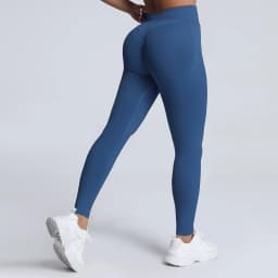 HISTELLO Impact Leggings Seamless Women Yoga Clothing Ribbed Waist Scrunch Butt Tights High Elastic Fitness Workout Gym Pnats