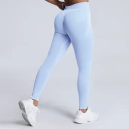 HISTELLO Impact Leggings Seamless Women Yoga Clothing Ribbed Waist Scrunch Butt Tights High Elastic Fitness Workout Gym Pnats