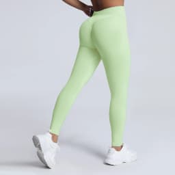 HISTELLO Impact Leggings Seamless Women Yoga Clothing Ribbed Waist Scrunch Butt Tights High Elastic Fitness Workout Gym Pnats