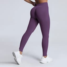 HISTELLO Impact Leggings Seamless Women Yoga Clothing Ribbed Waist Scrunch Butt Tights High Elastic Fitness Workout Gym Pnats