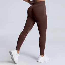 HISTELLO Impact Leggings Seamless Women Yoga Clothing Ribbed Waist Scrunch Butt Tights High Elastic Fitness Workout Gym Pnats