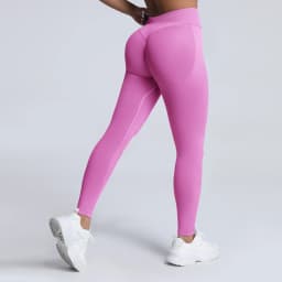 HISTELLO Impact Leggings Seamless Women Yoga Clothing Ribbed Waist Scrunch Butt Tights High Elastic Fitness Workout Gym Pnats