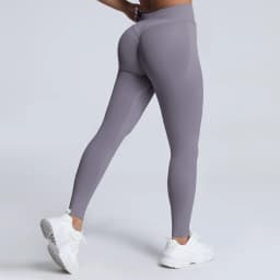HISTELLO Impact Leggings Seamless Women Yoga Clothing Ribbed Waist Scrunch Butt Tights High Elastic Fitness Workout Gym Pnats