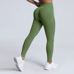 HISTELLO Impact Leggings Seamless Women Yoga Clothing Ribbed Waist Scrunch Butt Tights High Elastic Fitness Workout Gym Pnats