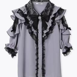 Dark Sweet Heart Ground Type Lolita Set, Ruffle Sleeve Top & A-line Skirt, Cute Kawaii Japanese Style Gothic Coord Outfit S-XL