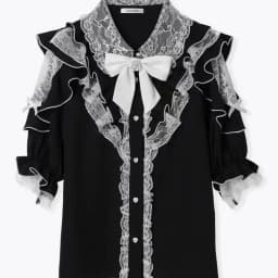 Dark Sweet Heart Ground Type Lolita Set, Ruffle Sleeve Top & A-line Skirt, Cute Kawaii Japanese Style Gothic Coord Outfit S-XL