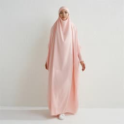 Muslim Abaya Hooded Smocking Sleeve One-piece Prayer Dress Women Jilbab Islamic Clothing Dubai Saudi Black Robe Turkish Modesty
