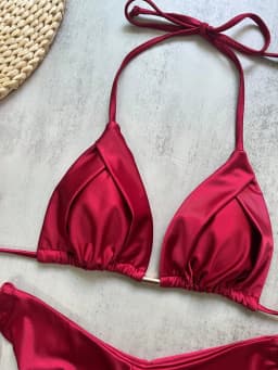 2026 Sexy Folds Bikini Set Solid Micro Bikinis Women Swimsuit Female Triangle Swimwear Beach Wear Bathing Suit