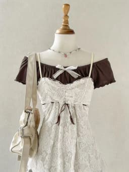 Vintage Dresses 3-Piece Set Y2k 2000s Women's Dress Slim Lace Top+Skirt Punk Sweet Sexy Hot Girl Short Skirt Elegant Summer Chic