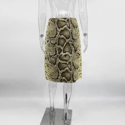 TARUXY Fashion Snake Pattern Straight Skirt For Women High Waist Slim Long Skirt Ins Hot Streetwear Female Skirt Summer New 2025