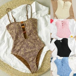 2026 Summer Boho One Piece Swimsuit Women Strappy Backless Monokini Vacation Swimsuit Special Fabric