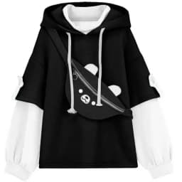 Y2K Clothes Cute bear backpack in spring and autumn fashion Hoodie Women's winter Harajuku loose casual street clothes Japanese