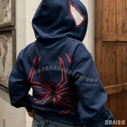 2026 Autumn And Winter Women Hooded Hoodie Harajuku Fashion Y2k Oversized Coat Personality Spider Print Men Women's Hoodie