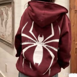 2026 Autumn And Winter Women Hooded Hoodie Harajuku Fashion Y2k Oversized Coat Personality Spider Print Men Women's Hoodie