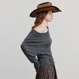 TOYOUTH Women Long Sleeve T-shirt 2025 Autumn New Irregular Pleated Wool Slim Fit Pullover Tops