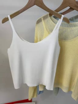 Hollow Out Long Sleeve Thin Knit Blouse 2026 New Summer Sun Protection Cover Up Cami Figure-Flattering Two Piece Set Top