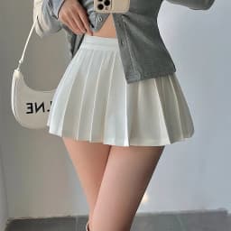 Pleated Skirt with Shorts Women Sexy High Waist Irregular White Black A-line Gyaru Tennis extreme Mini Skirt School