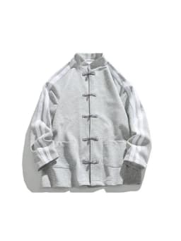 Women Oversized Sweatshirt Jacket Black Stand Collar Hoodie Coat Striped Sleeve Casual Streetwear Y2K Fashion Autumn Winter