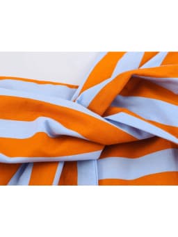 TFMLN Fashion Women Stripes Print Sling Dress Sleeveless Bow Front Loose Fit Backless Long Dresses Chic Lady Holiday Robe